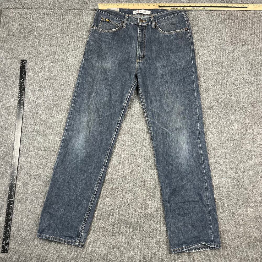 Lee Jeans Mens Size 36x30 Blue Relaxed Fit Straight‎ Leg Classic Denim Pants